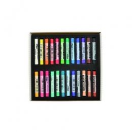 TOISON D'OR Softpastellkreide | 10 mm runde weiche Künstler-Pastellkreide 24-er Set