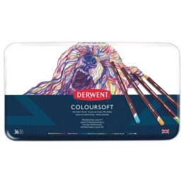 Derwent Coloursoft Pencils | 36 Farbstifte im Metalletui