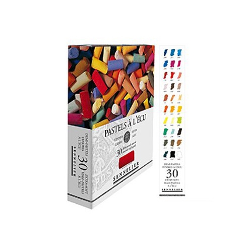 Sennelier Kartonschachtel mit 30 1/2 Softpastellen"Écu"