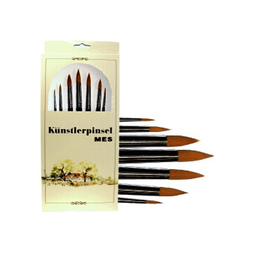 Künstlerpinsel gold synthetik 7-er Set