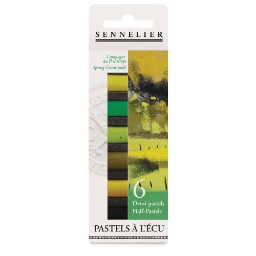 Sennelier "ECU" mit 6x 1/2 Softpastellen | "Frühlingslandschaft"