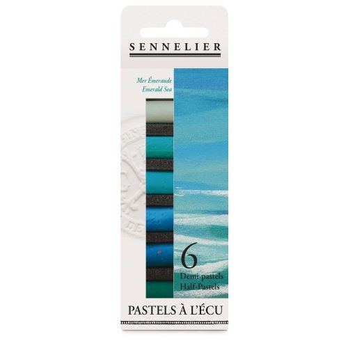 Sennelier "ECU" mit 6x 1/2 Softpastellen | "Smaragdmeer"