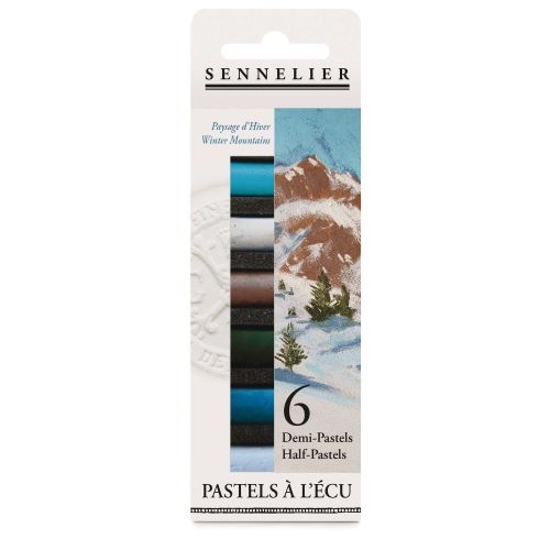 Sennelier "ECU" mit 6x 1/2 Softpastellen | "Wintergebirge"